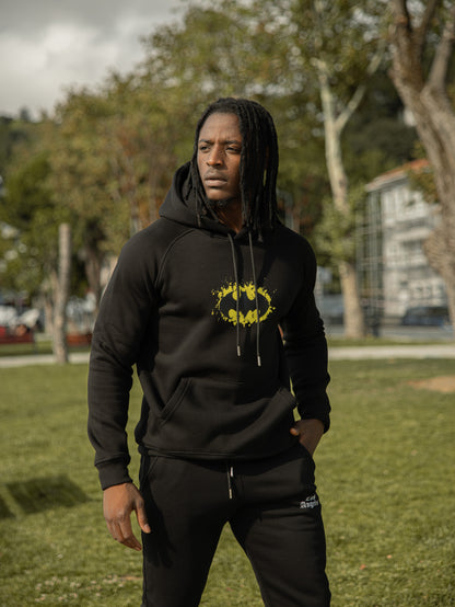 Sudadera con capucha de algodón y poliéster de corte regular fit con diseño de Batman, ideal para un look casual y cómodo.