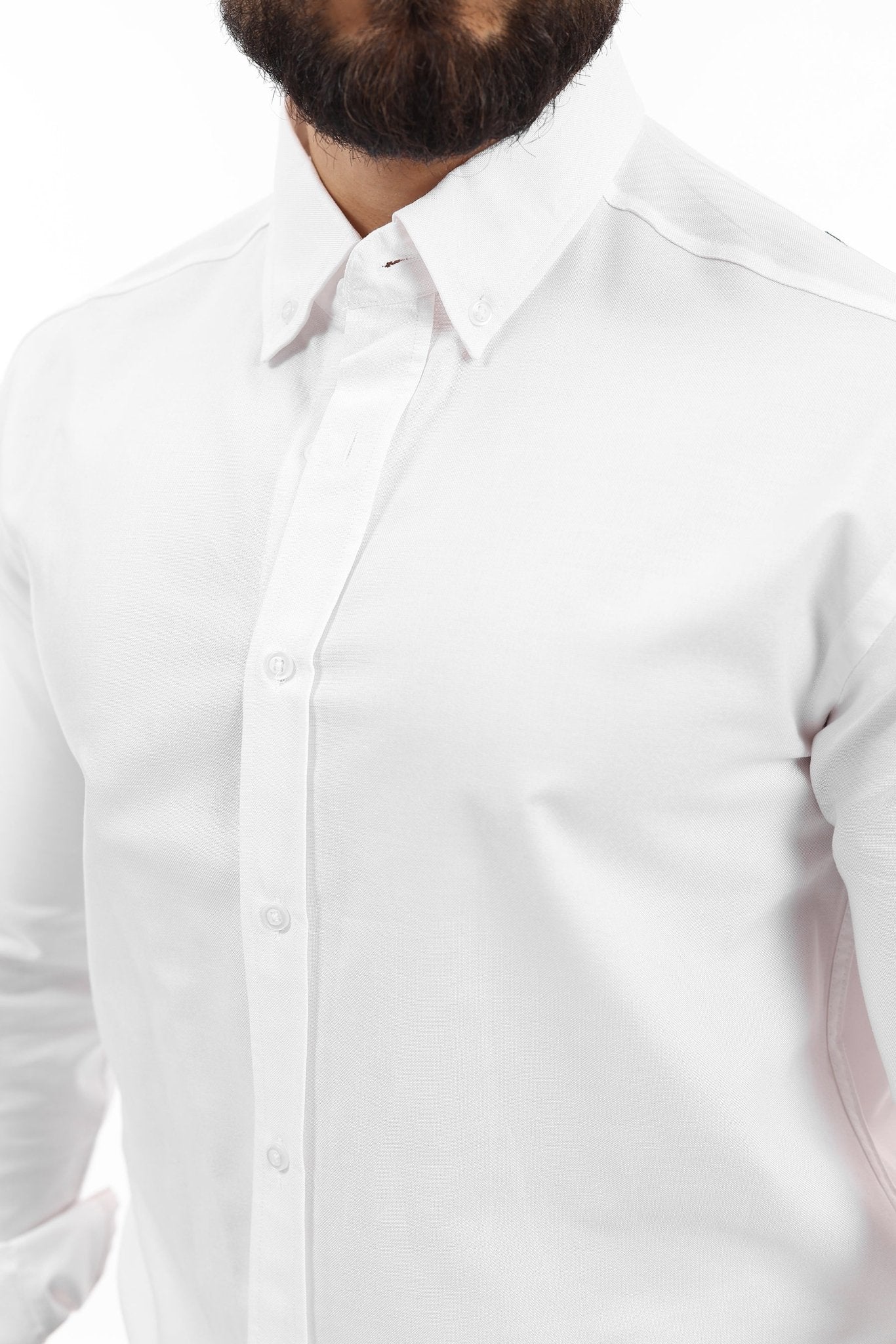 Camisa blanca manga larga algodon - Pamuk - Solo Casual Wear