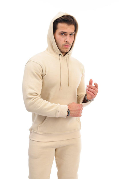 Sudadera con capucha para hombre - Beige - Solo Casual Wear