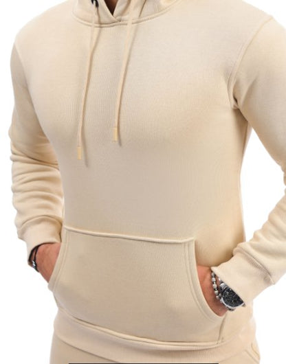 Sudadera con capucha para hombre - Beige - Solo Casual Wear