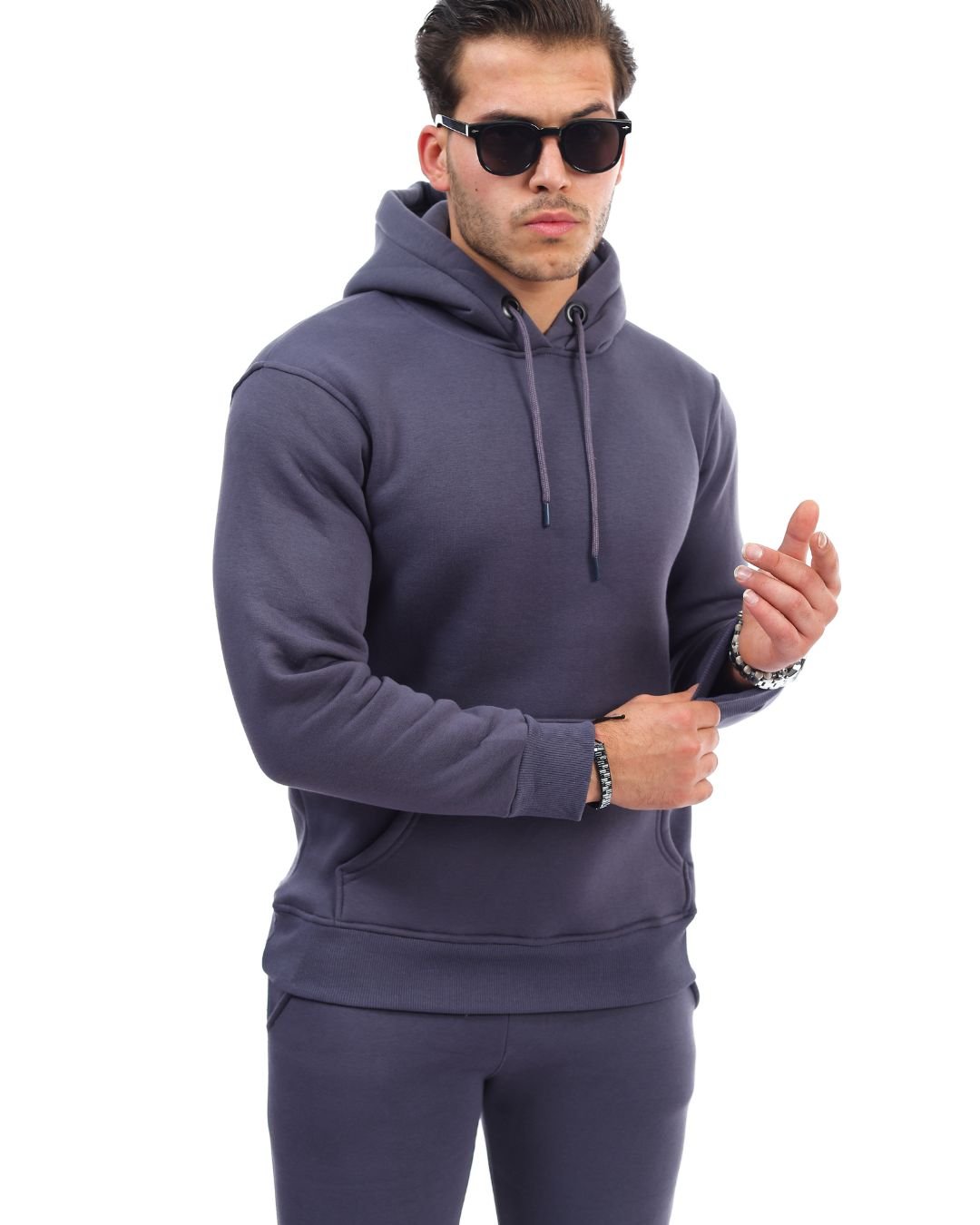 Sudadera con capucha para hombre - Gris - Solo Casual Wear